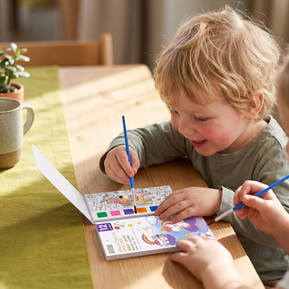 Alles-in-één Aquarelkleurboek met Geïntegreerde Verf en Penseel