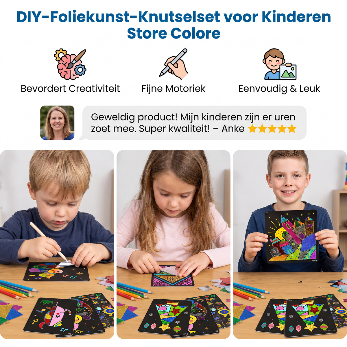 DIY-Foliekunst-Knutselset voor Kinderen