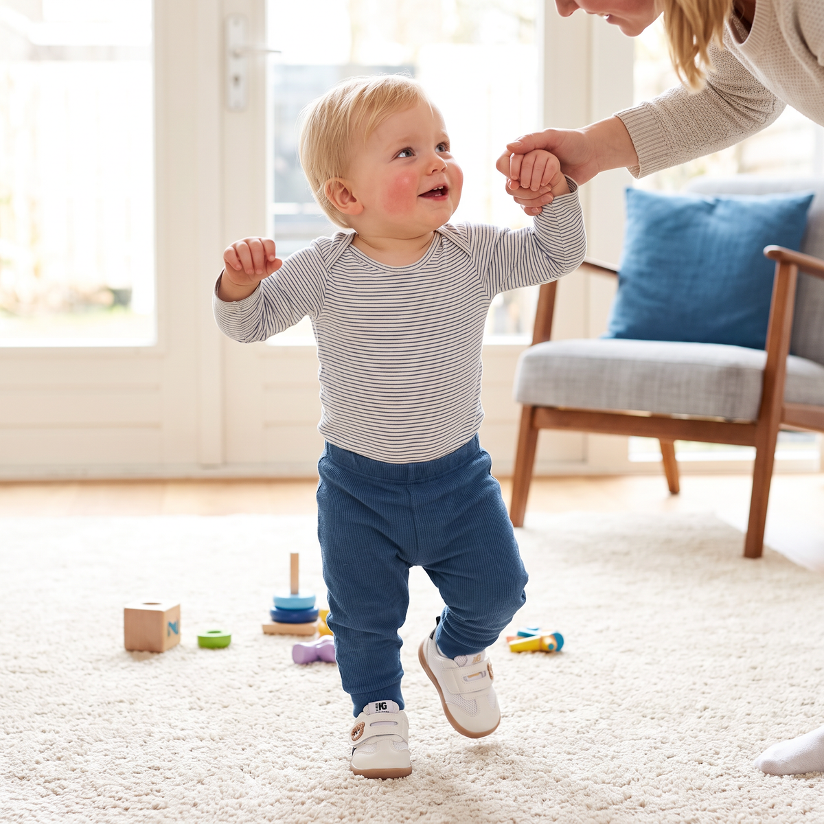 Ademende Eerste Loopschoentjes voor Baby’s en Peuters – Zachte, Antislipzool
