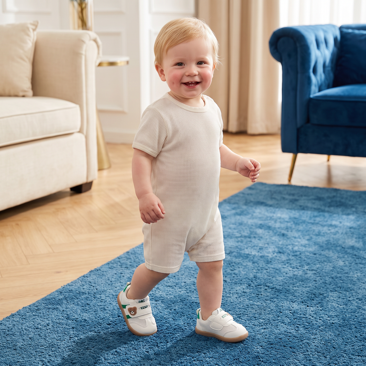 Ademende Eerste Loopschoentjes voor Baby’s en Peuters – Zachte, Antislipzool