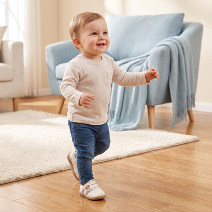 Ademende Eerste Loopschoentjes voor Baby’s en Peuters – Zachte, Antislipzool