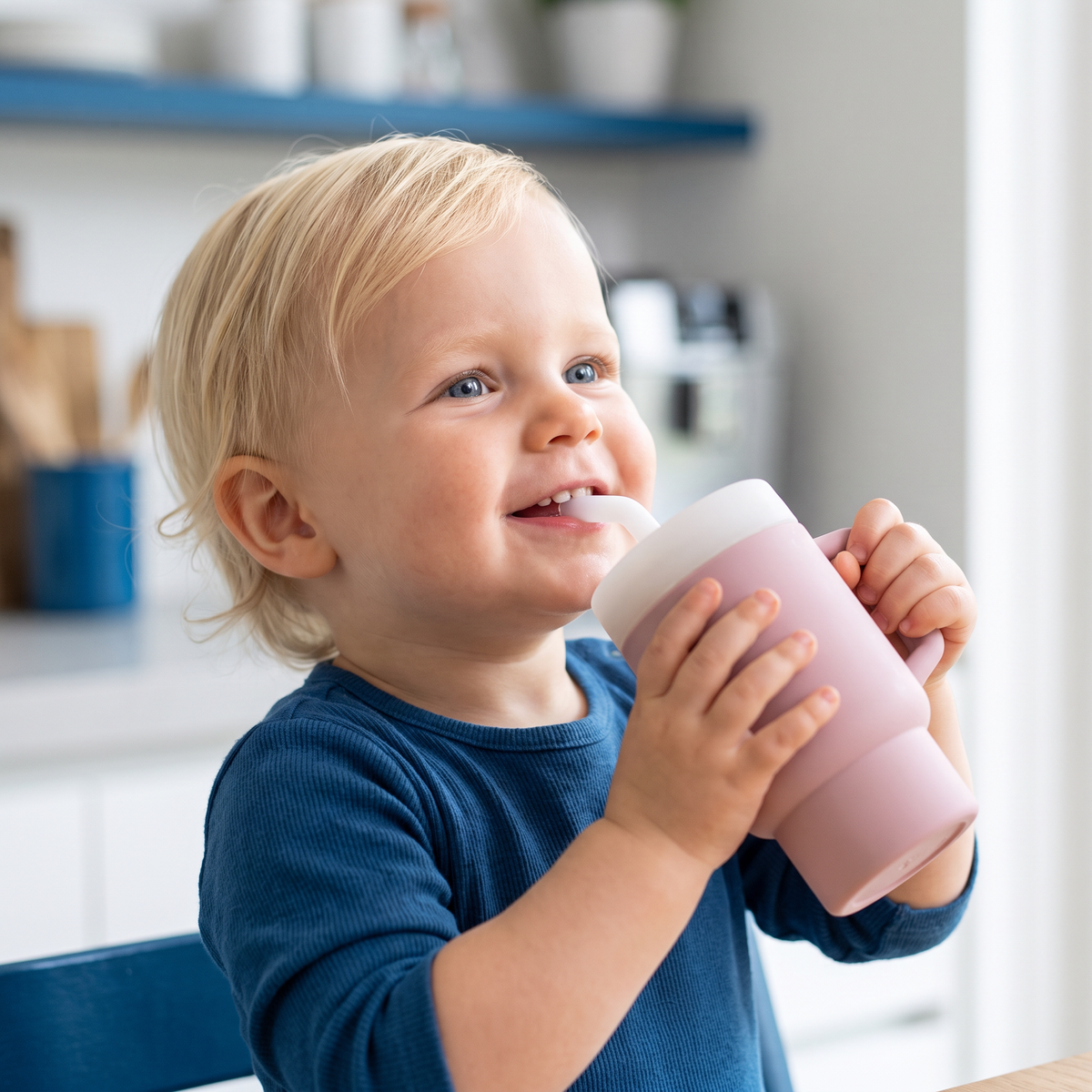Lekvrije Siliconen Drinkbeker met Rietje voor Peuters