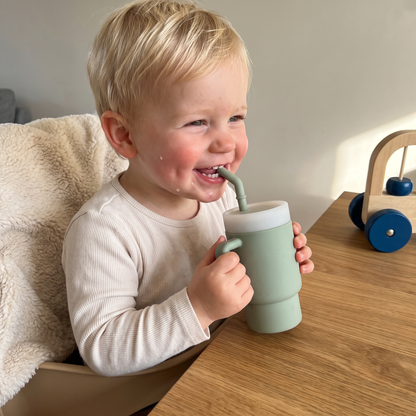 Lekvrije Siliconen Drinkbeker met Rietje voor Peuters
