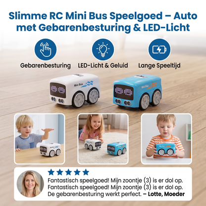 Slimme RC Mini Bus Speelgoed – Auto met Gebarenbesturing & LED-Licht voor Kinderen