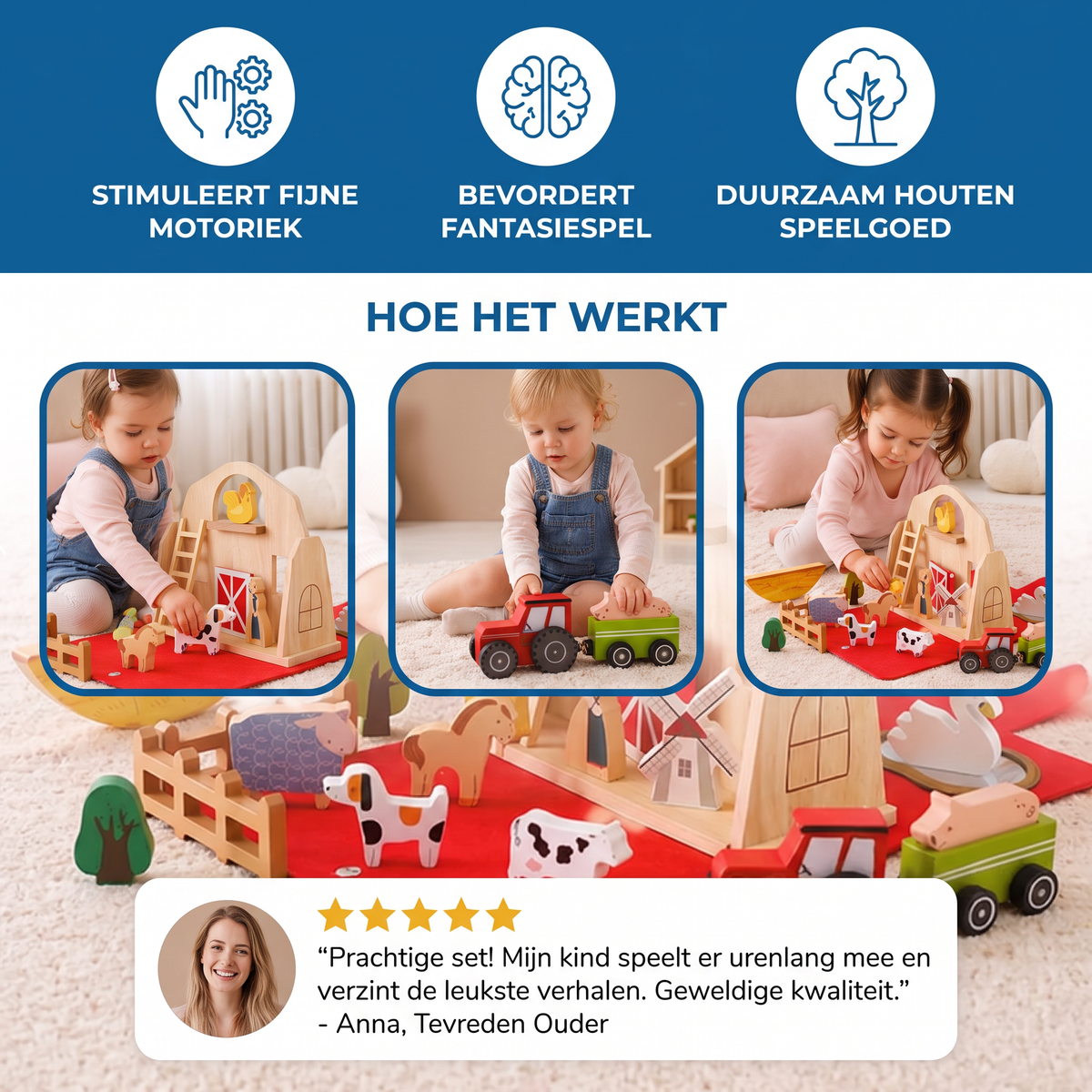 Montessori Houten Muziekinstrumenten Set voor Baby’s - Sensorisch & Muzikaal Educatief Speelgoed