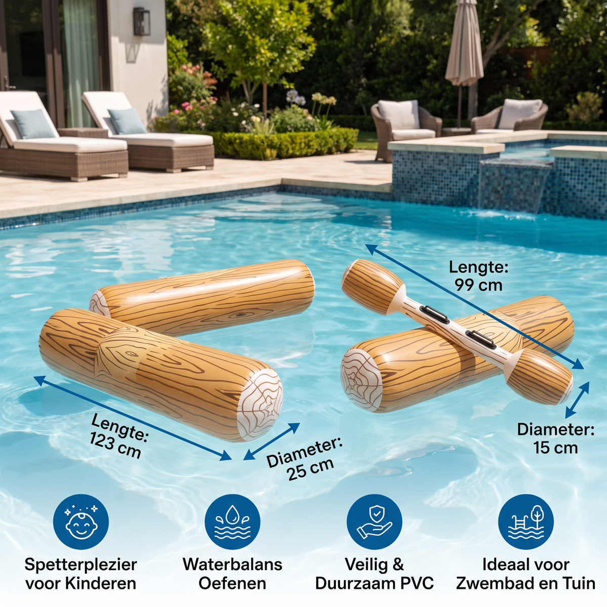 Opblaasbaar Pool Battle Spel voor Kinderen – Waterbalans & Spetterspel