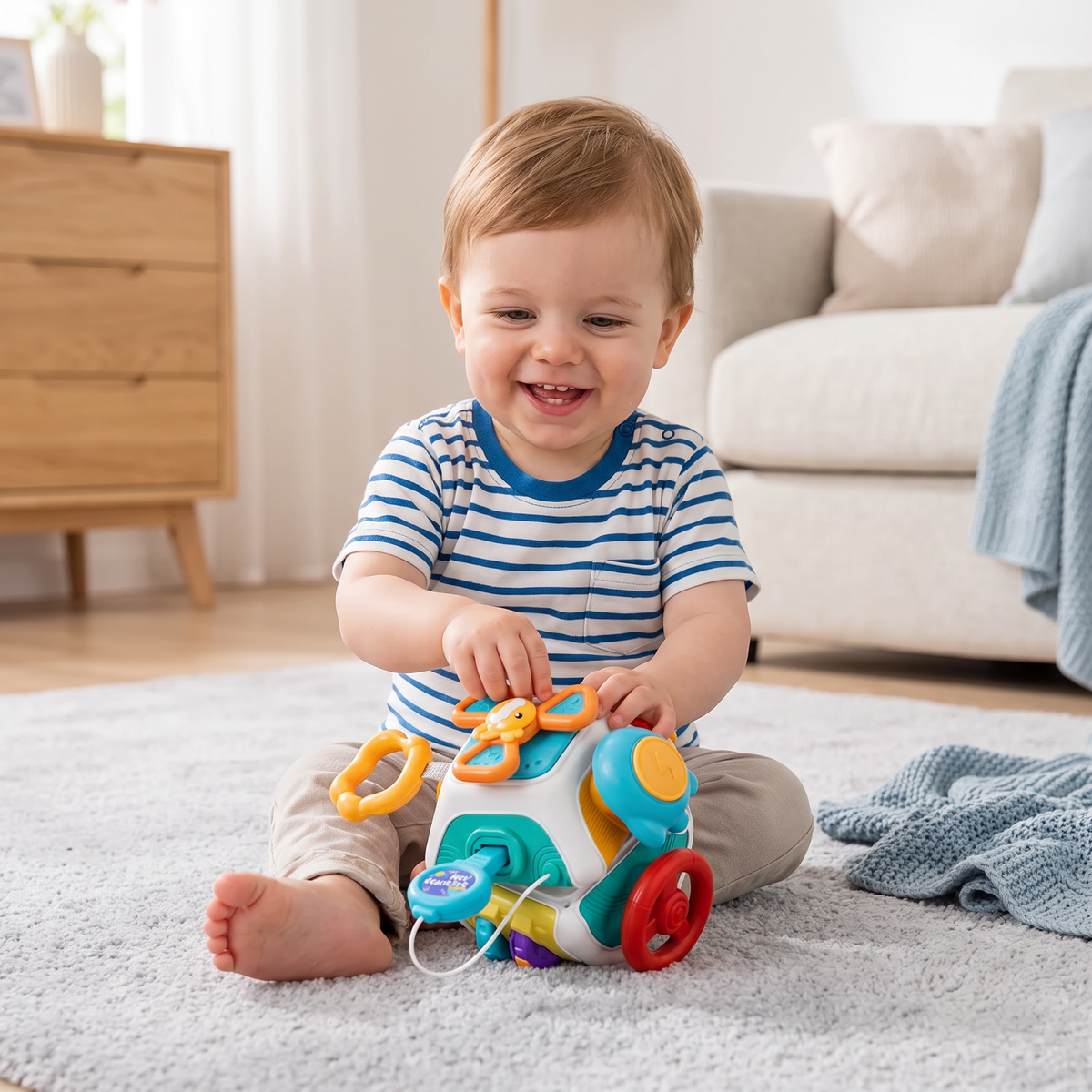Baby Activiteitenkubus met 10 Activiteiten – Montessori Sensorisch Leerspeelgoed