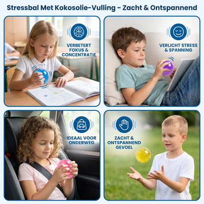 Stressbal Met Kokosolie-Vulling – Zacht & Ontspannend