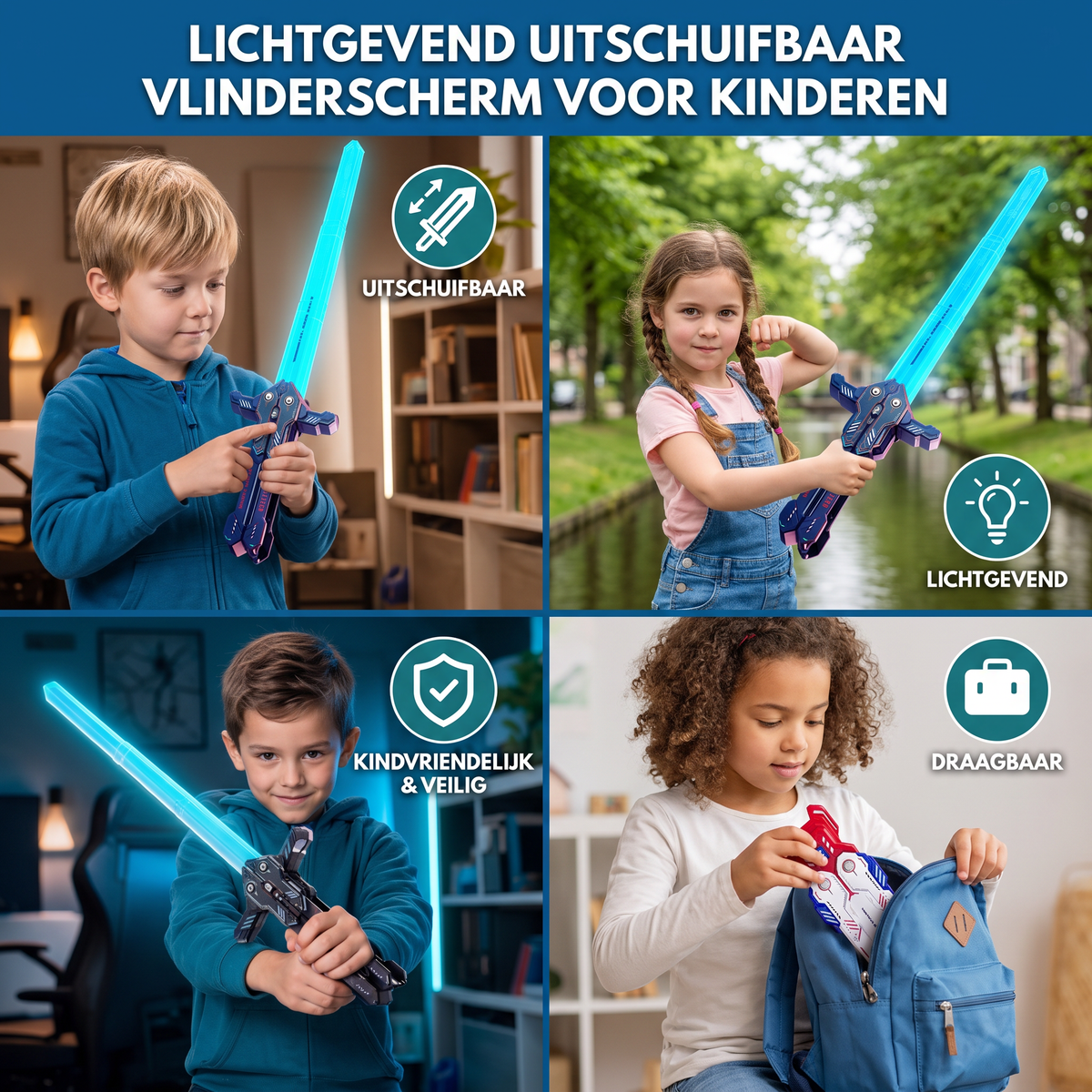 Lichtgevend Uitschuifbaar Vlinderscherm Voor Kinderen