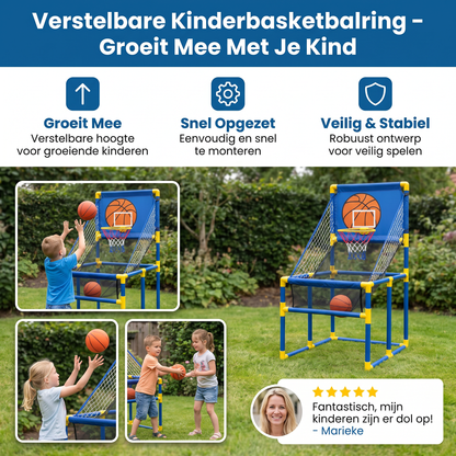 Verstelbare Kinderbasketbalring – Groeit Mee Met Je Kind