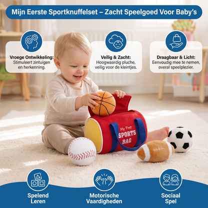 Mijn Eerste Sportknuffelset – Zacht Speelgoed Voor Baby’s