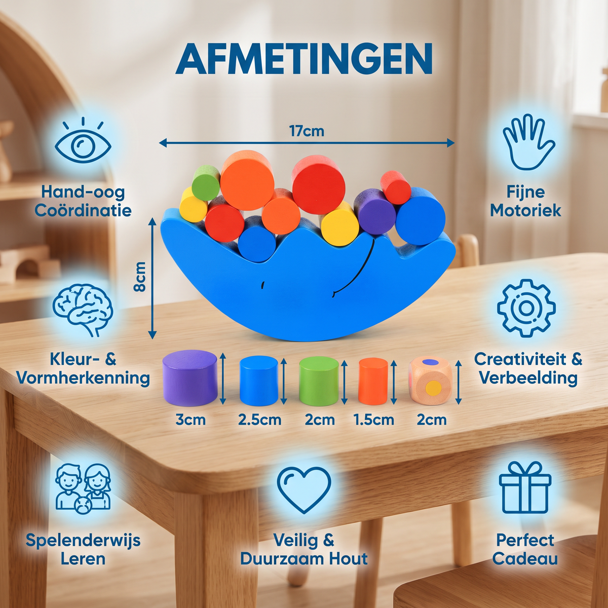 Kleurrijk Stapelspeelgoed – Leerspeelgoed Voor Kinderen Met Kleuren En Vormen