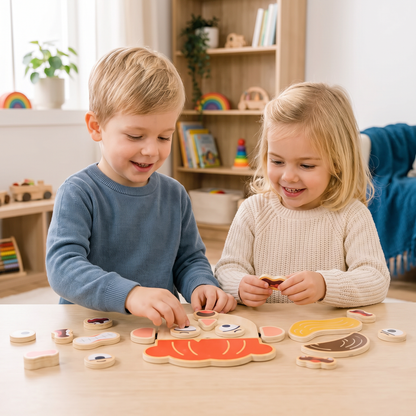 Houten Leerspeelgoed Voor Gezichtsuitdrukkingen & Emoties Voor Kinderen