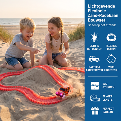 Lichtgevende Flexibele Zand-Racebaan Bouwset Voor Kinderen