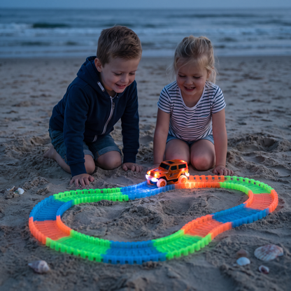 Lichtgevende Flexibele Zand-Racebaan Bouwset Voor Kinderen