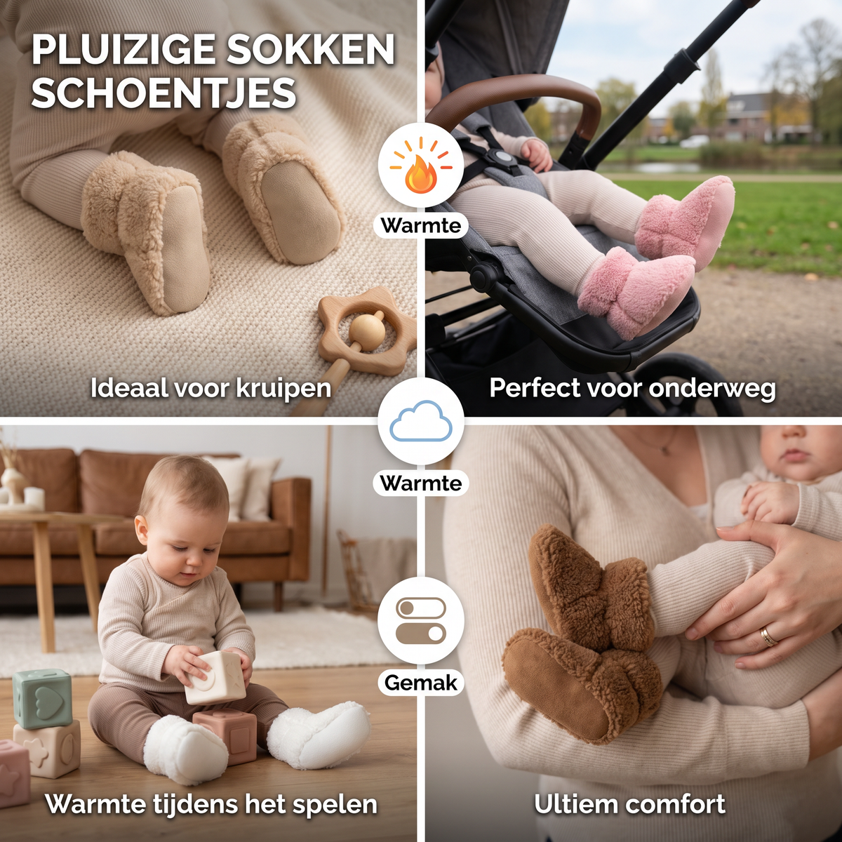 Pluizige Sokken Schoentjes Voor Baby's