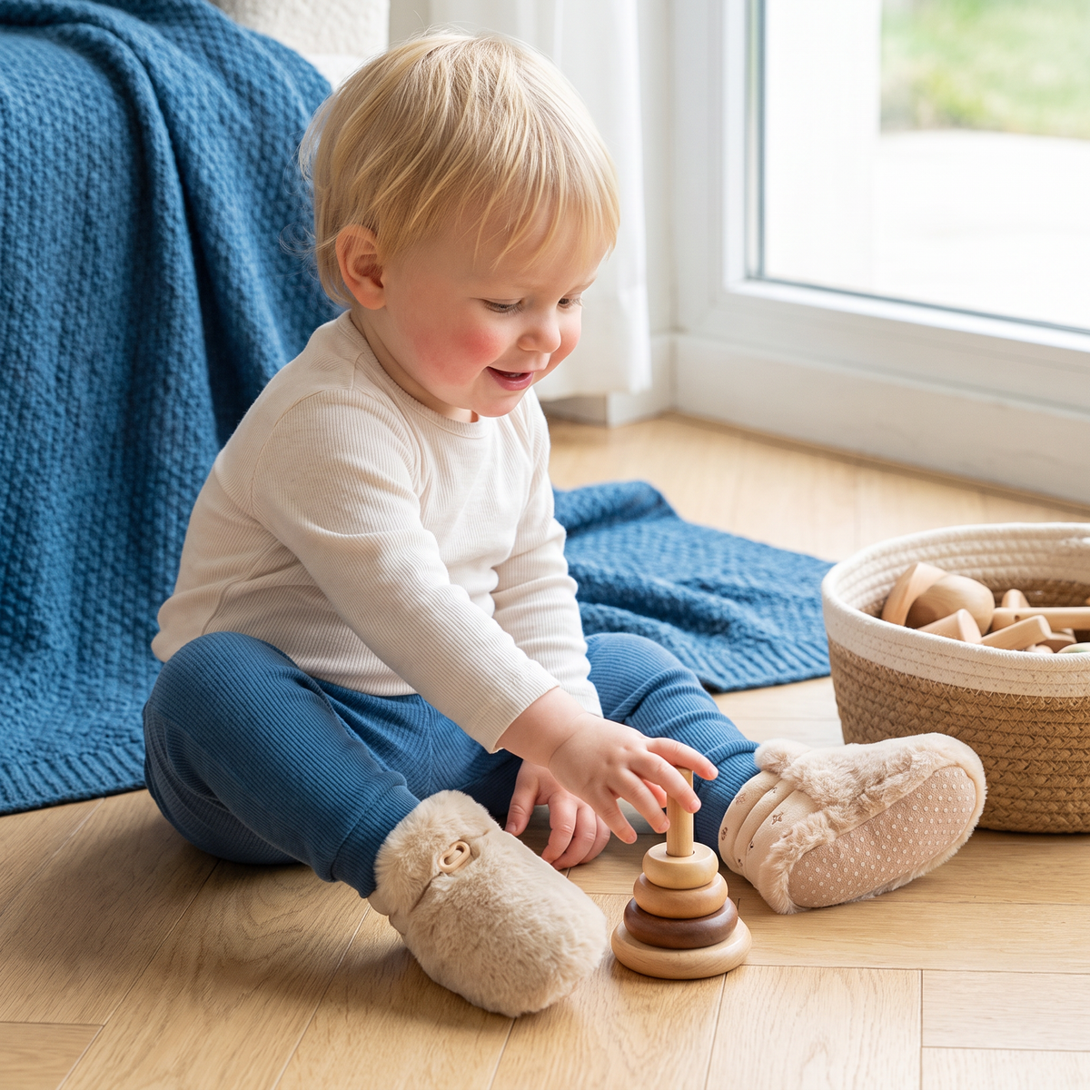 Pluizige Sokken Schoentjes Voor Baby's