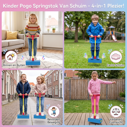 Kinder Pogo Springstok Van Schuim – Spring Speelgoed Voor Binnen En Buiten