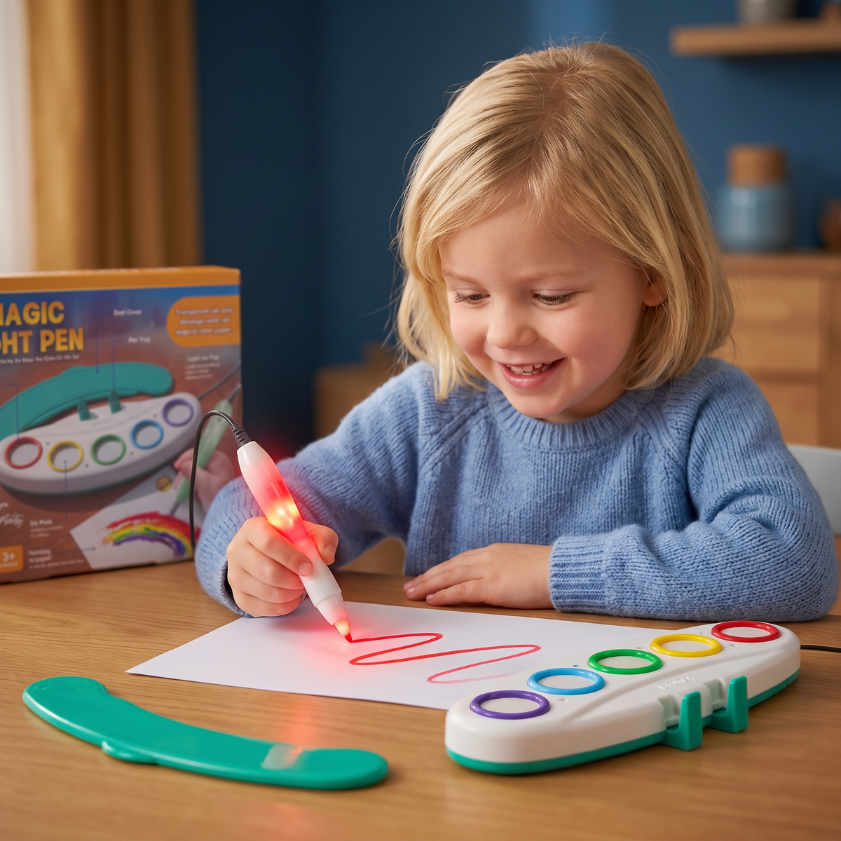 Lichtgevende Magische Tekenpen voor Kinderen – Creatief Tekenen met Licht & Muziek