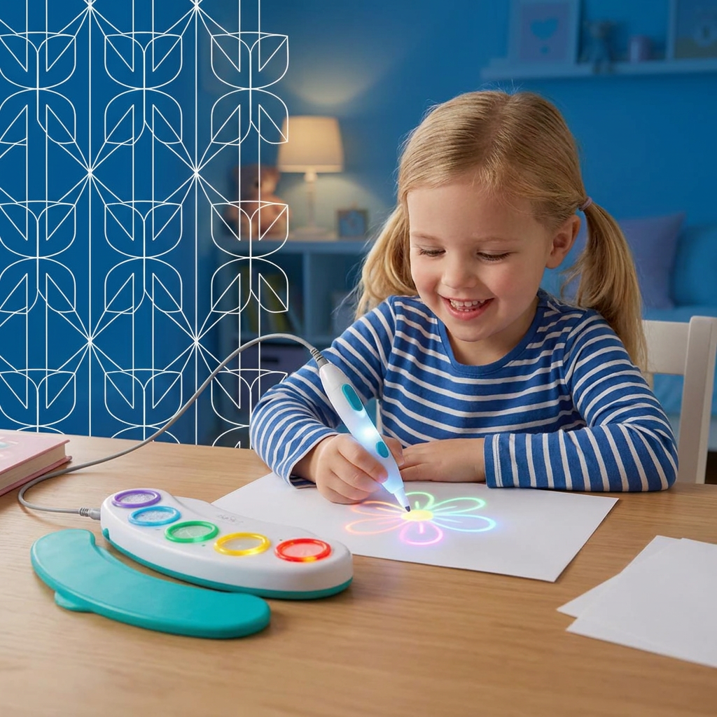Lichtgevende Magische Tekenpen voor Kinderen – Creatief Tekenen met Licht & Muziek