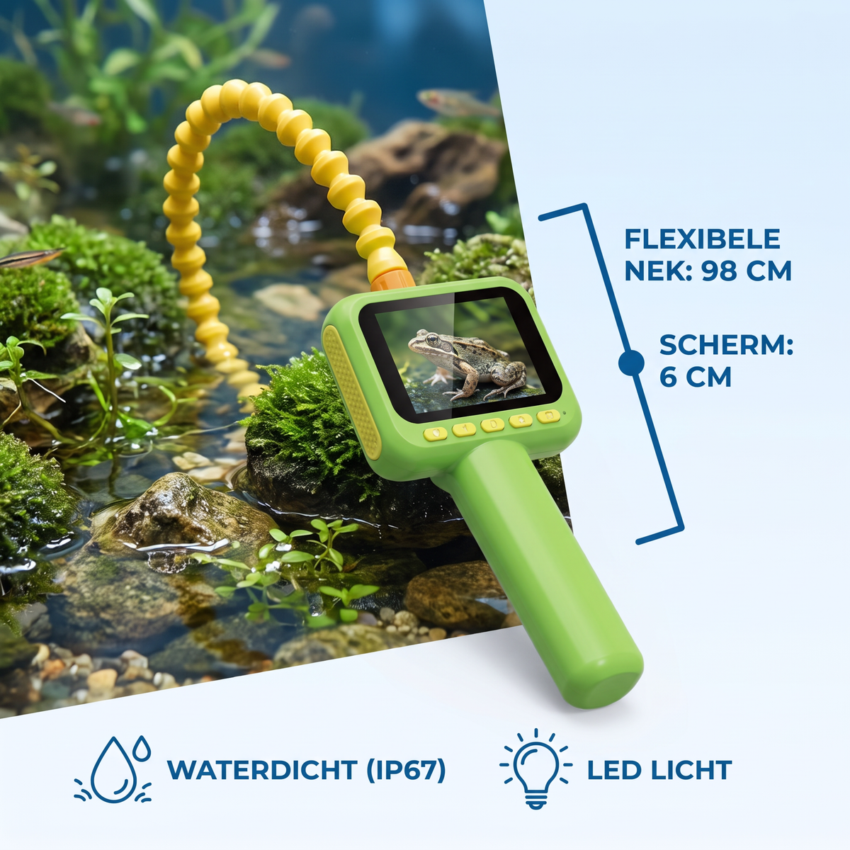 Kinder Ontdekkingscamera – Onderwater- en Natuurexploratiespeelgoed met Licht & Display