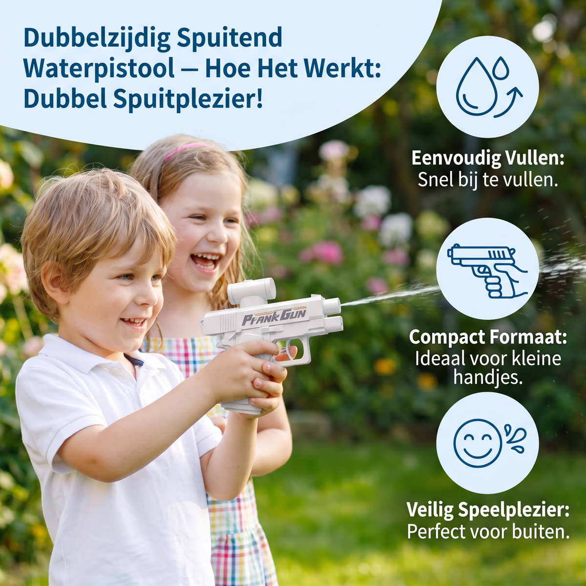 Dubbelzijdig Spuitend Waterpistool voor Kinderen – Mini Waterspeelgoed voor Plezier