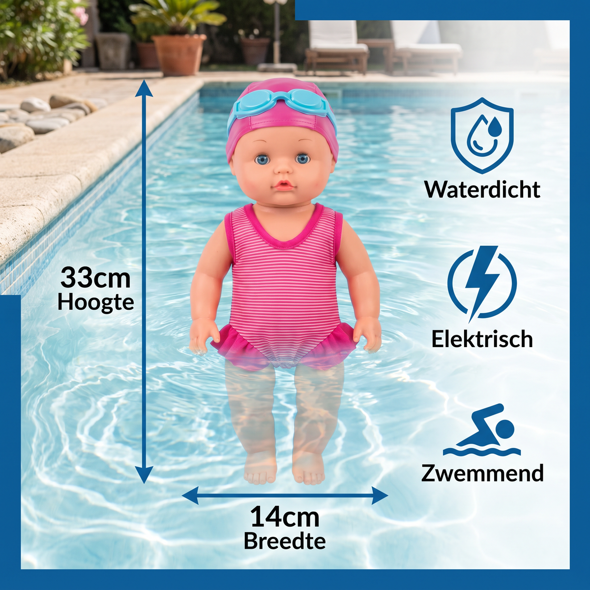 Drijvende Babypop – Waterdicht Elektrisch Zwembadsspeelgoed voor Kinderen