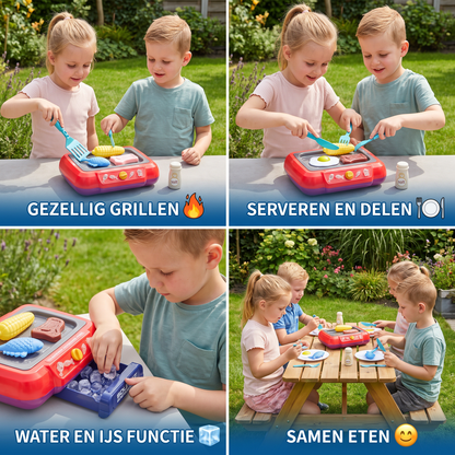Kinder-BBQ Kookset met Speelgoedeten & Accessoires