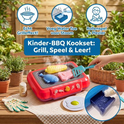 Kinder-BBQ Kookset met Speelgoedeten & Accessoires
