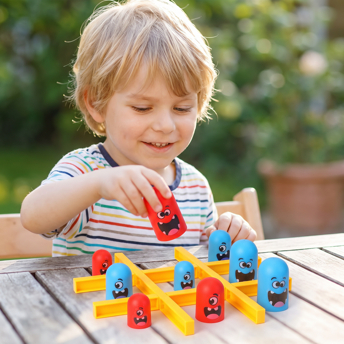 Monster-Tic-Tac-Toe Bordspel voor Kinderen – Leuk Strategisch Spel voor 2 Spelers