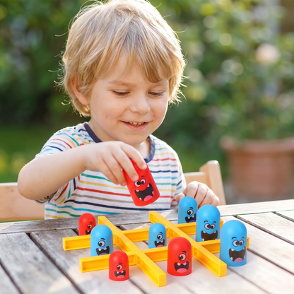 Monster-Tic-Tac-Toe Bordspel voor Kinderen – Leuk Strategisch Spel voor 2 Spelers