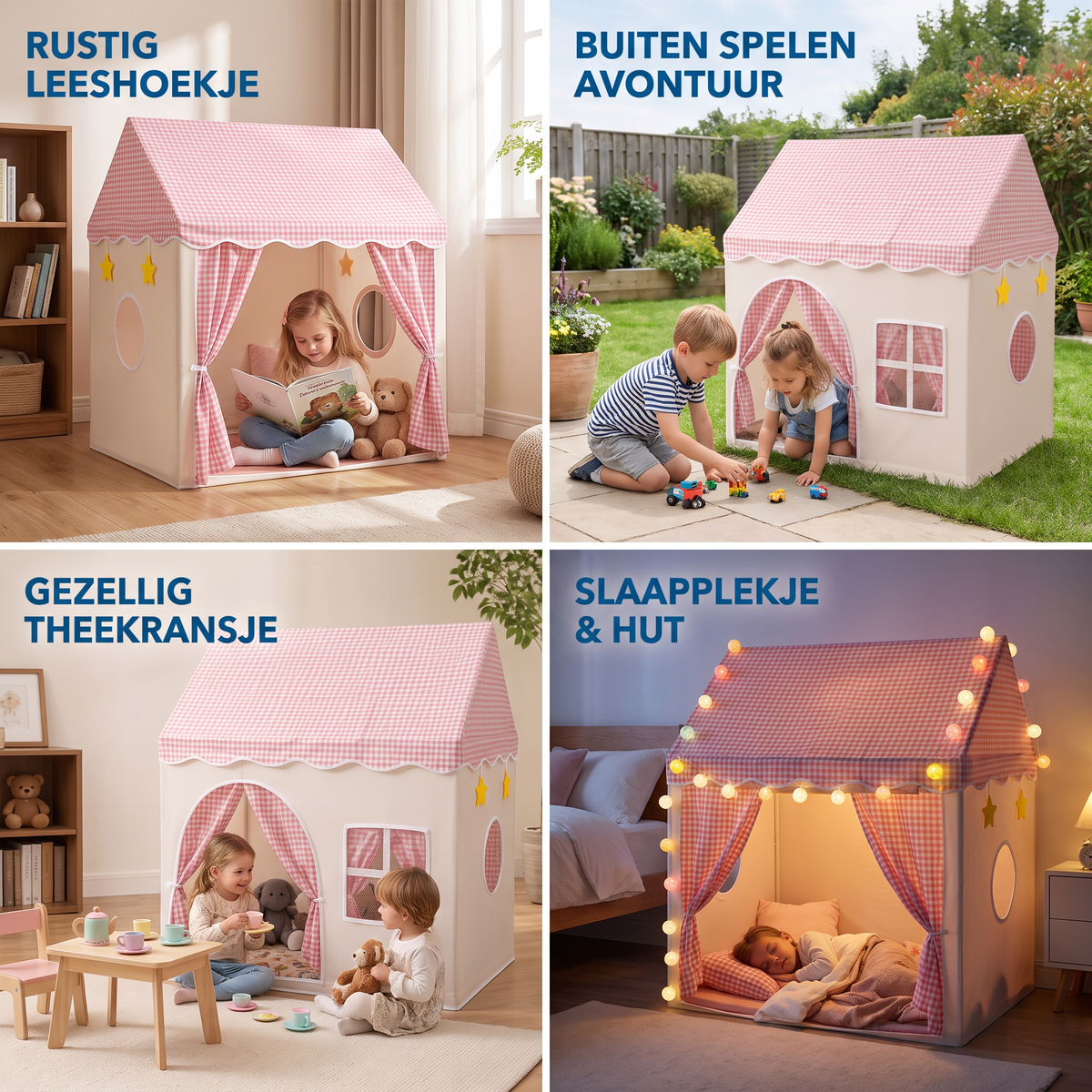 Kinderspeeltent met Ruitjesdak