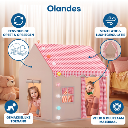 Kinderspeeltent met Ruitjesdak