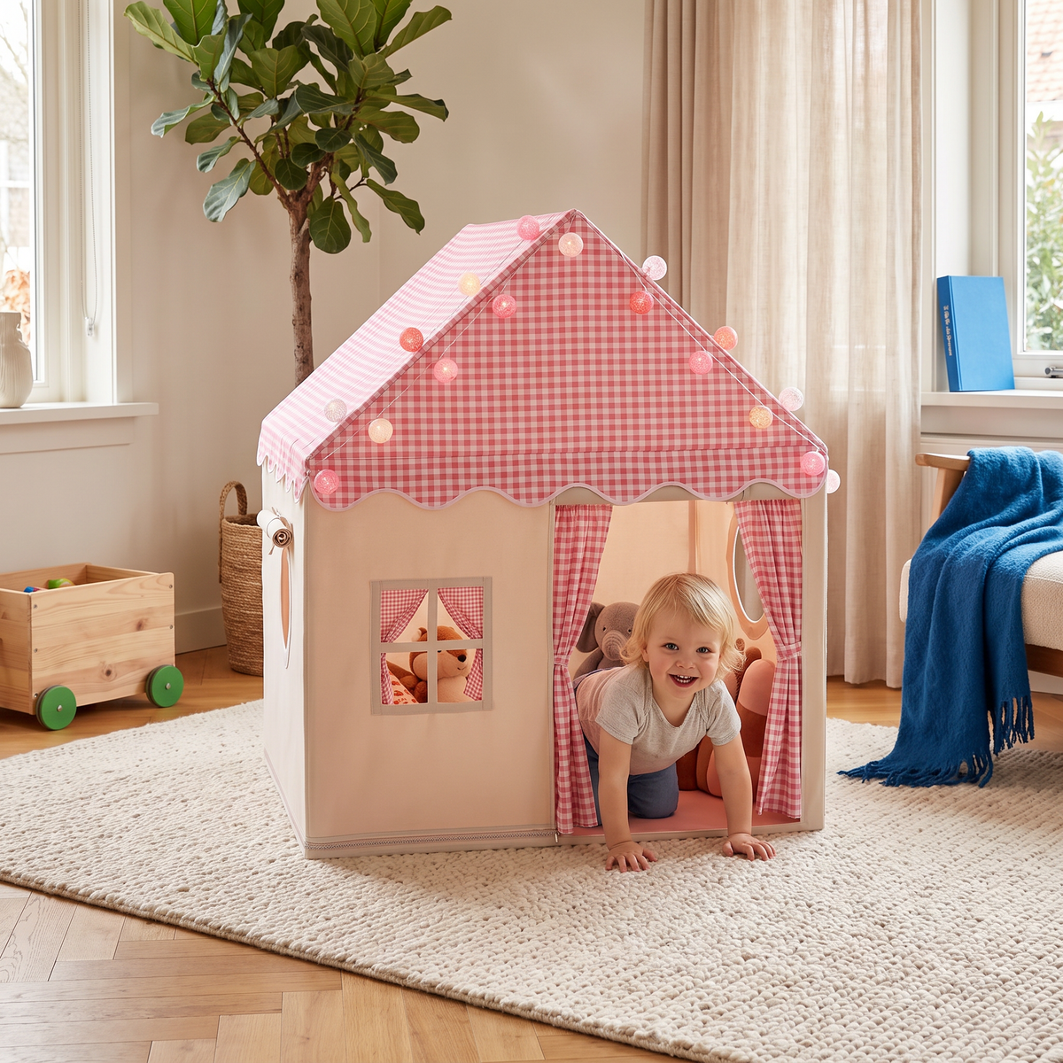 Kinderspeeltent met Ruitjesdak