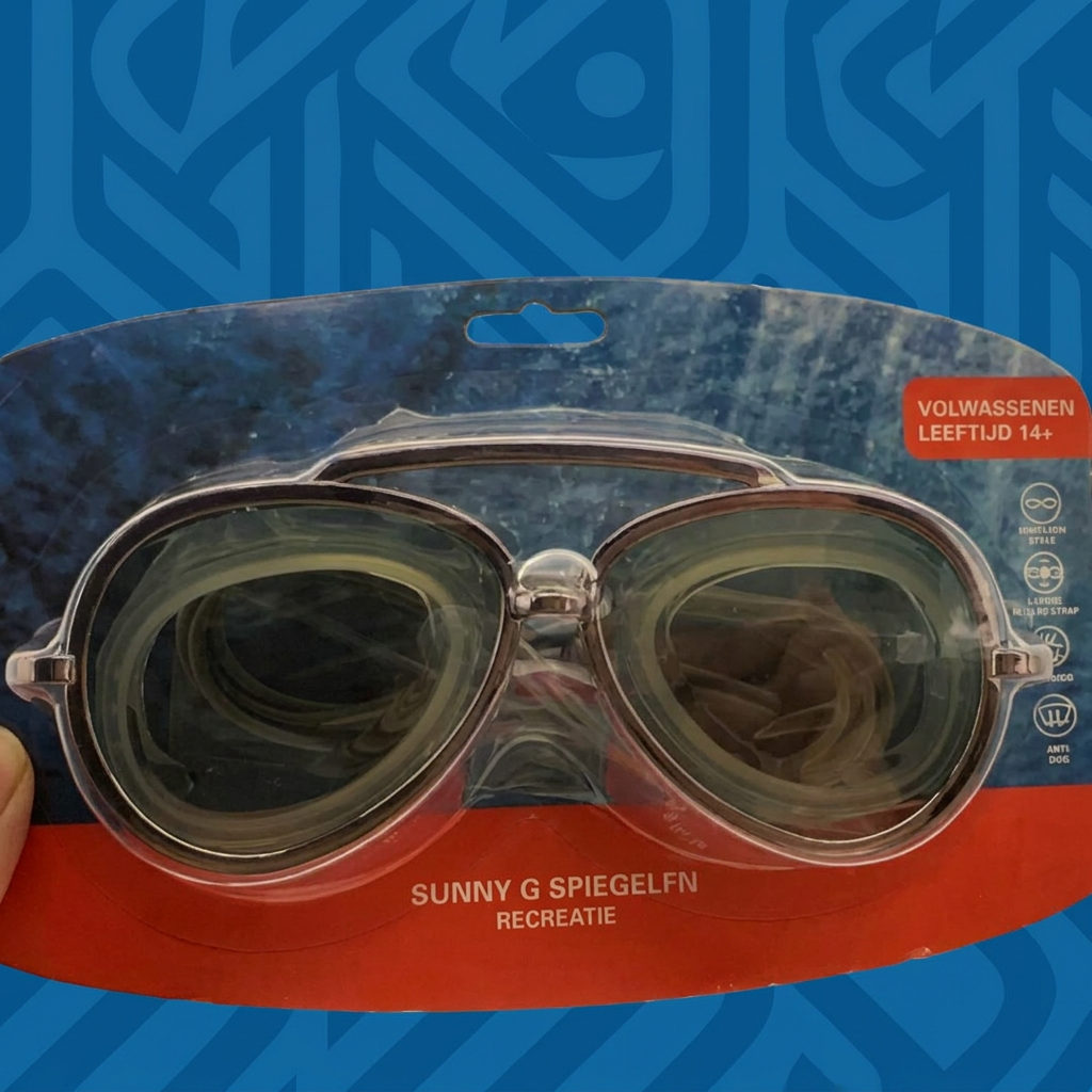 Pro Aviator Zwembril – UV400-Bescherming, Anti-condens & Volledige Comfortpasvorm