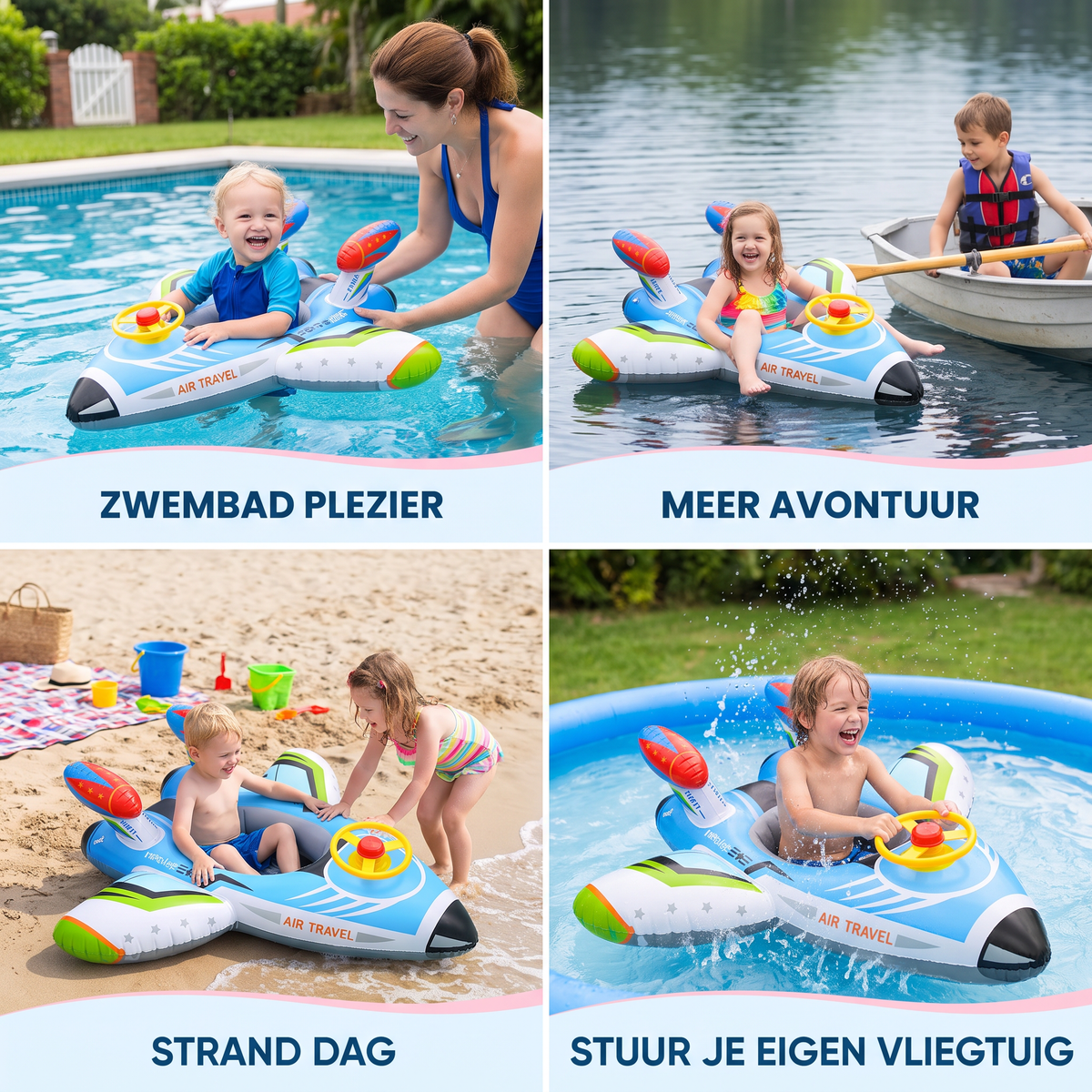 Opblaasbare Straaljager Zwemband met Zitje & Stuurwiel