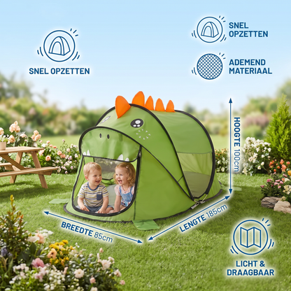 Opvouwbare Dino-Speeltent voor Kinderen – Perfect voor Warme Dagen & Gezellige Speeluren