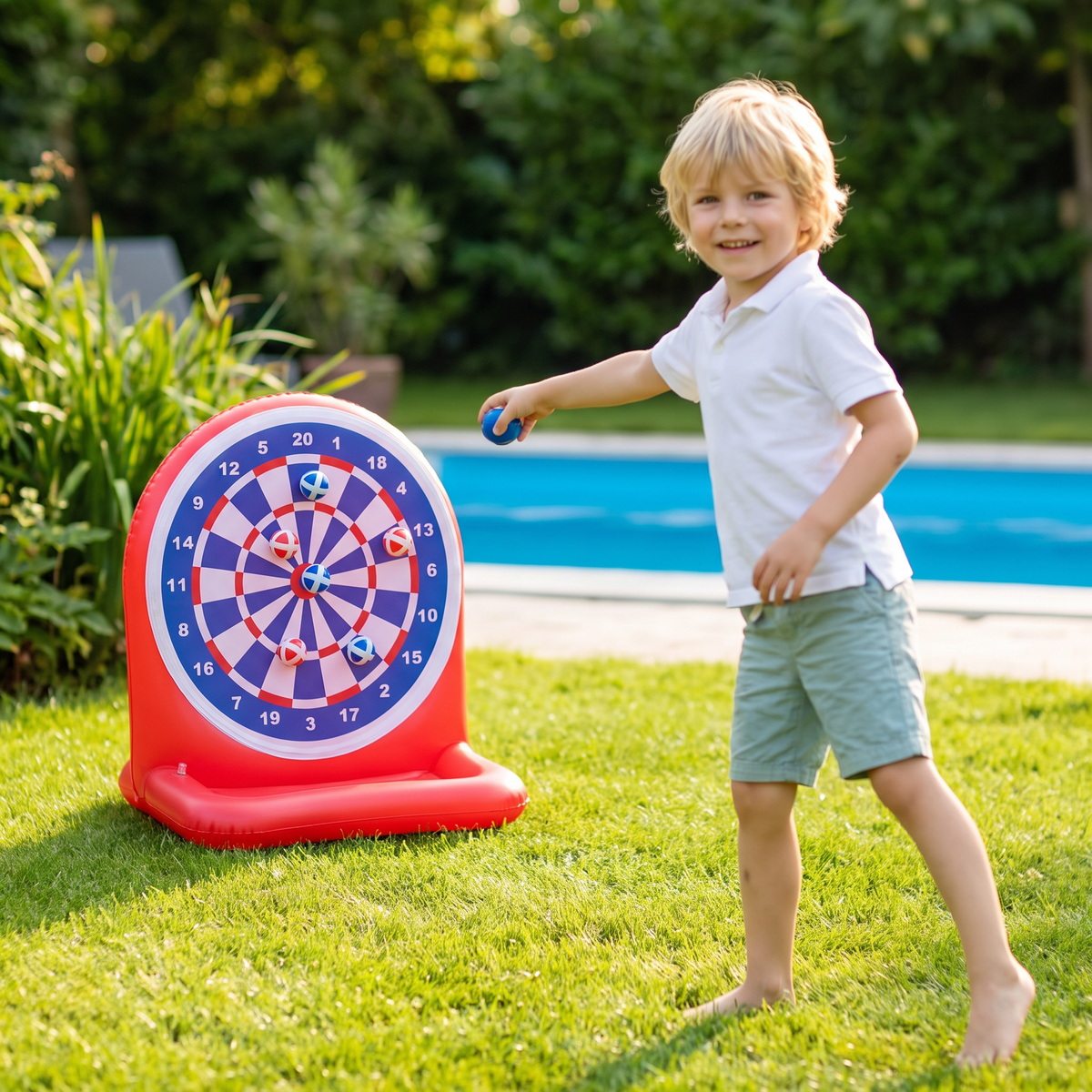 Opblaasbaar Water-Doelspel met Darts – Outdoor Werpspel voor de Tuin