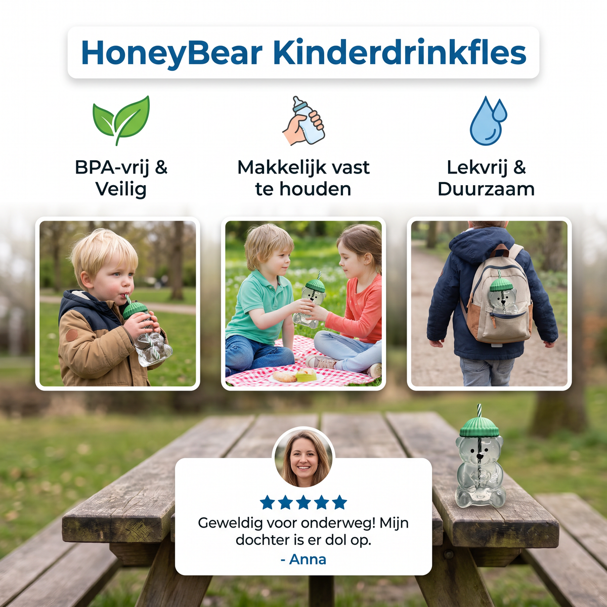 HoneyBear Kinderdrinkfles