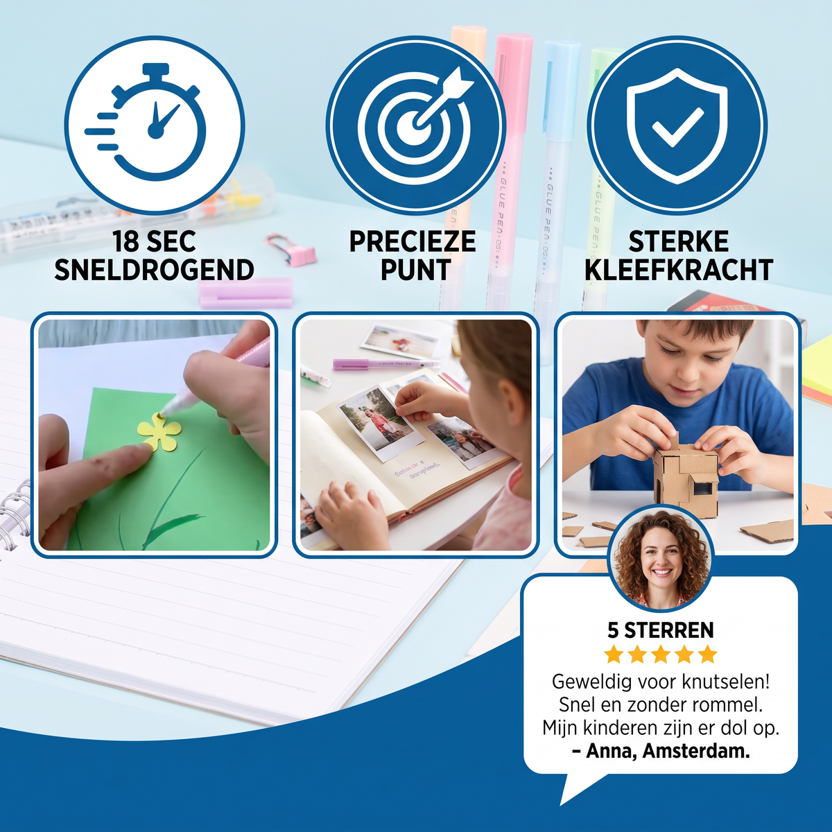 Precisie-Snel Drogen Lijmstift