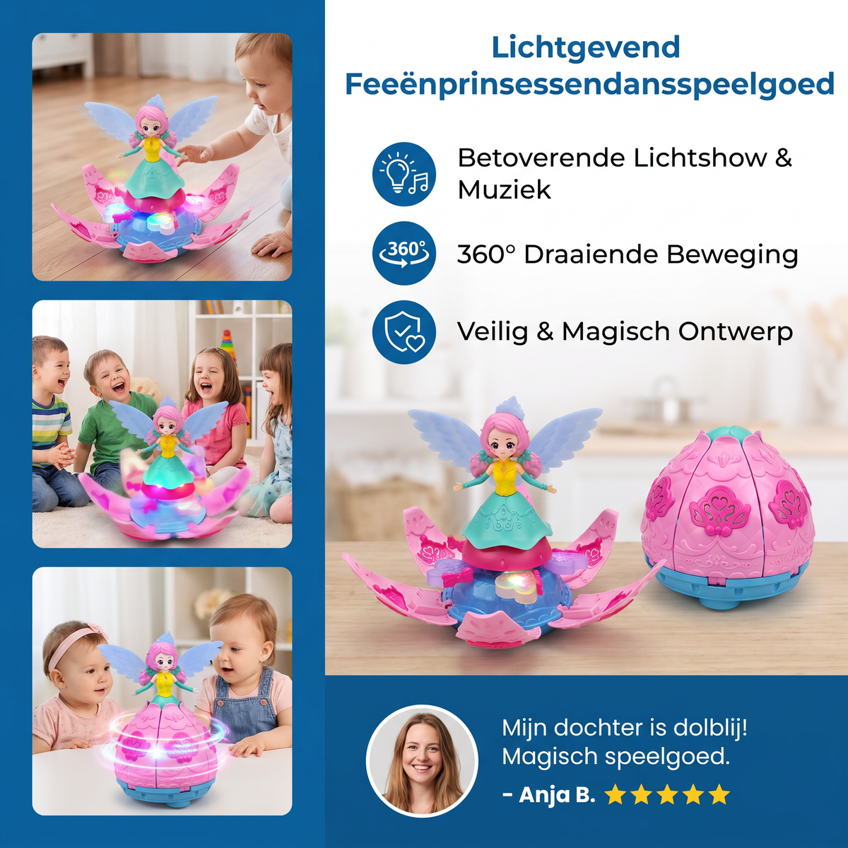Lichtgevend Feeënprinsessendansspeelgoed