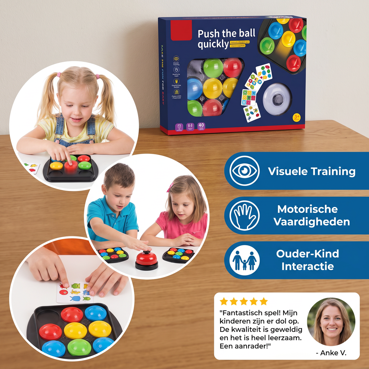 Leerspel „Familiebellenspel” voor het Koppelen van Kleurpatronen
