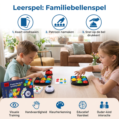 Leerspel „Familiebellenspel” voor het Koppelen van Kleurpatronen