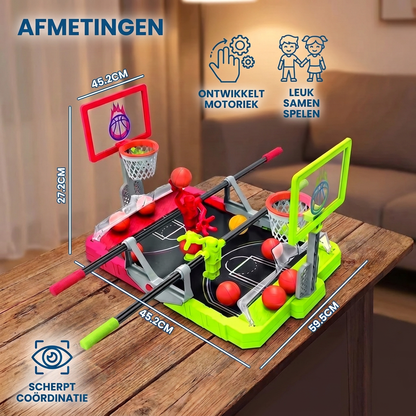 Mini-Basketbal-Battlespel – Tafelbasketbaluitdaging voor 2 Spelers