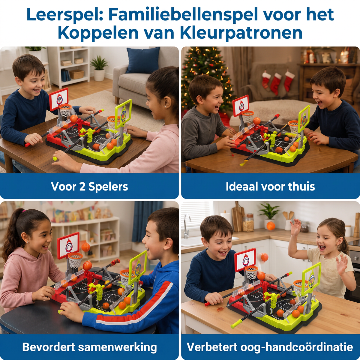 Mini-Basketbal-Battlespel – Tafelbasketbaluitdaging voor 2 Spelers