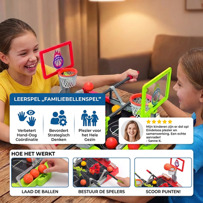Mini-Basketbal-Battlespel – Tafelbasketbaluitdaging voor 2 Spelers