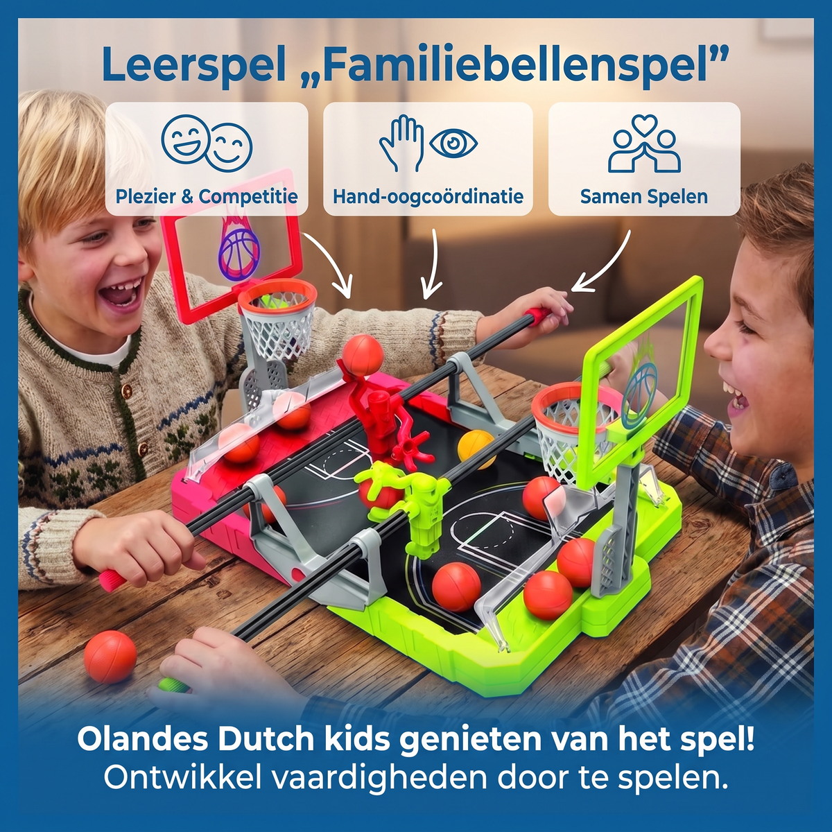 Mini-Basketbal-Battlespel – Tafelbasketbaluitdaging voor 2 Spelers