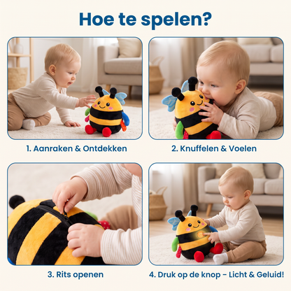 Interactief Muzikaal Pluchen Bijtje voor Buikligging