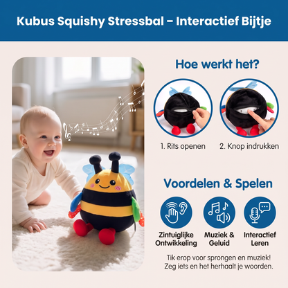 Interactief Muzikaal Pluchen Bijtje voor Buikligging