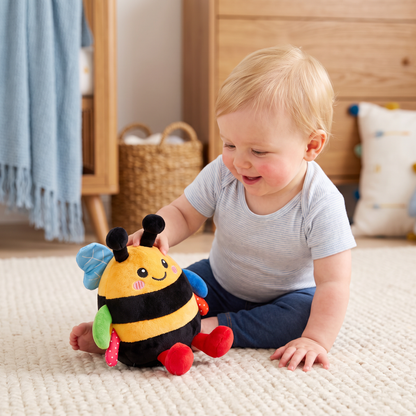 Interactief Muzikaal Pluchen Bijtje voor Buikligging